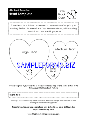 Heart Template 2 pdf free