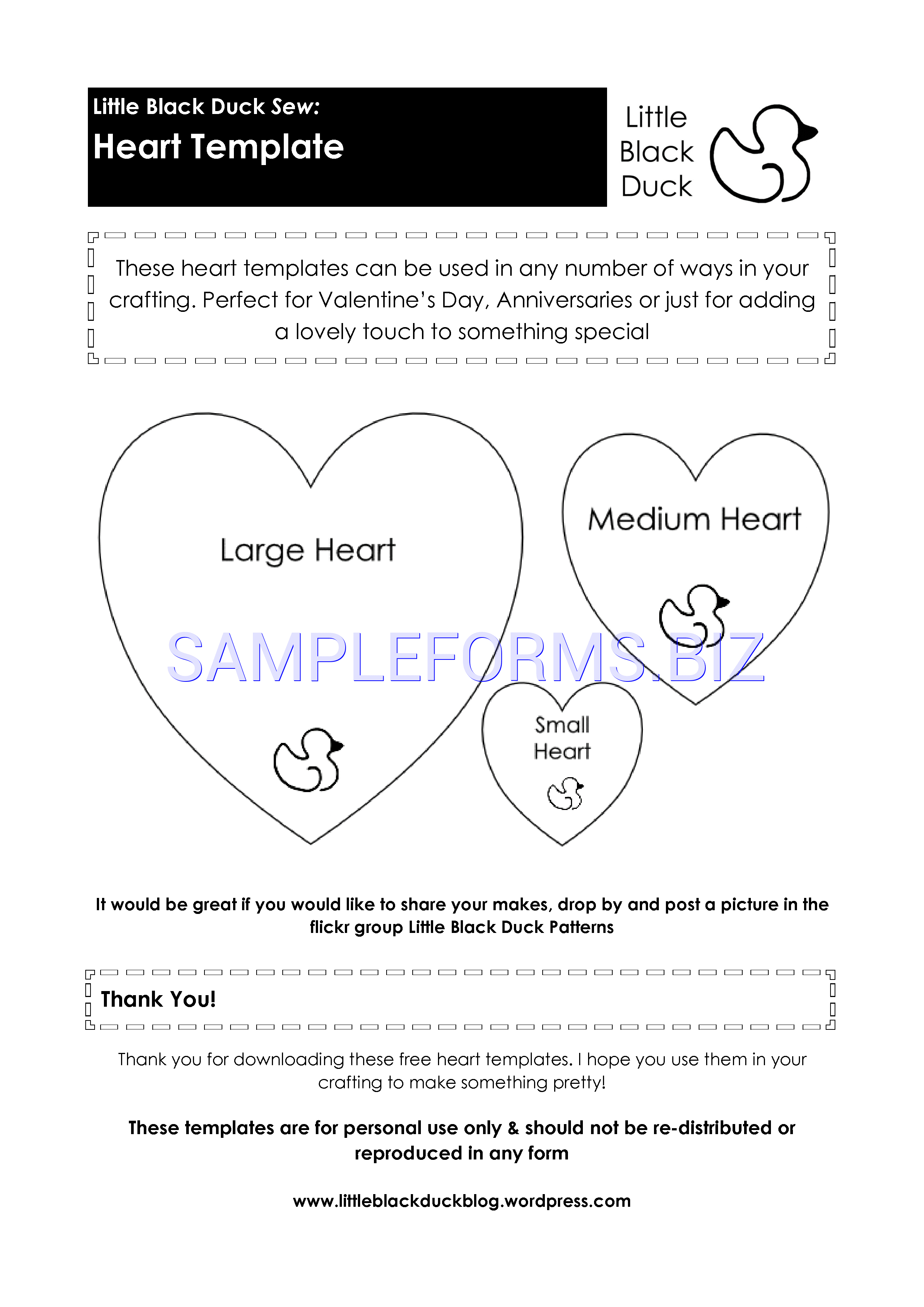 Preview free downloadable Heart Template 2 in PDF (page 1)